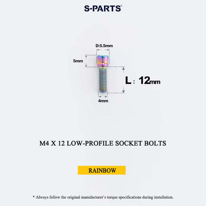 M4 Titanium Low-Profile Small-Head Socket Bolt D5.5 for Grip Lock Ring & Brake Lever Adjustment