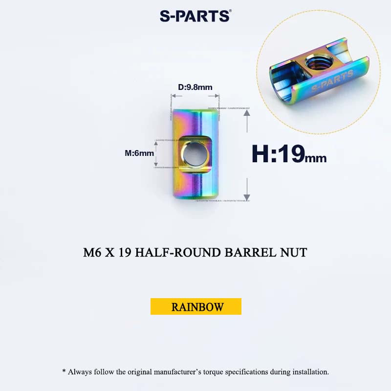 M6 Titanium Saddle Clamp Bolt & Barrel Nut for Road MTB Seatpost | Grade 5 Ti-6Al-4V