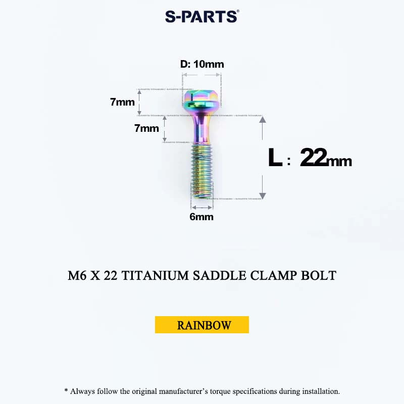 M6 Titanium Saddle Clamp Bolt & Barrel Nut for Road MTB Seatpost | Grade 5 Ti-6Al-4V