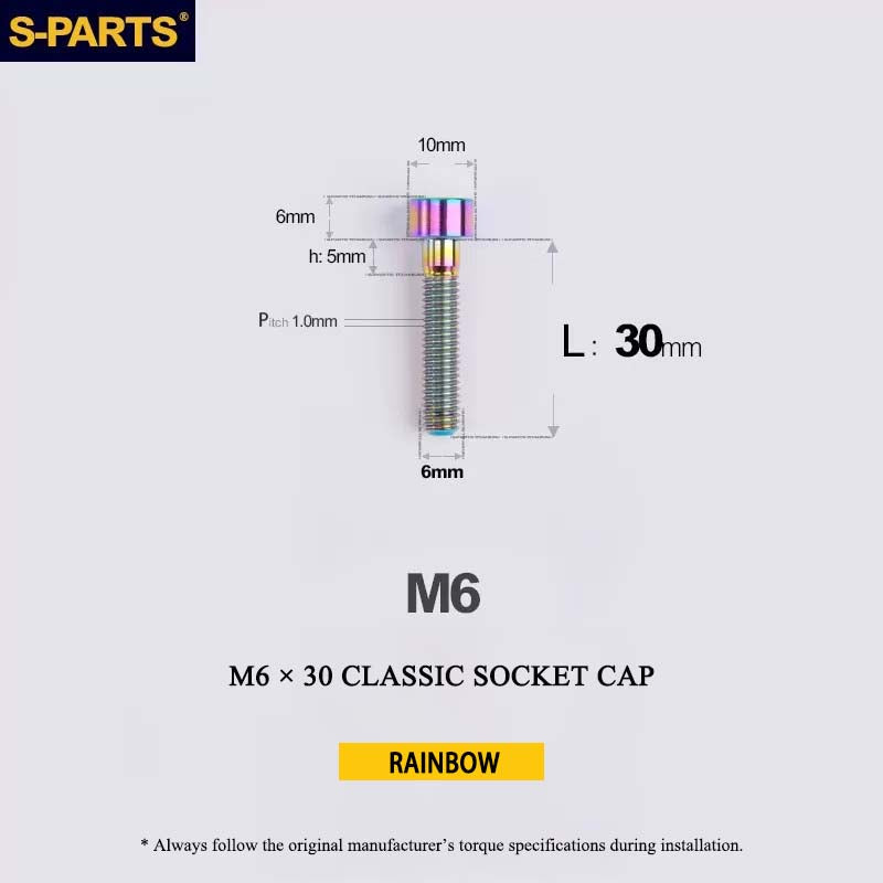 M6 Titanium Headset Top Cap & Expander Plug Bolt – Hollow & SL