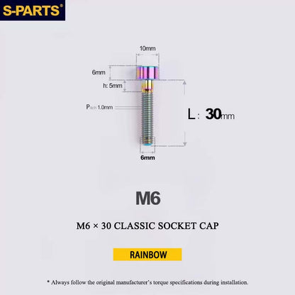 M6 Titanium Headset Top Cap & Expander Plug Bolt – Hollow & SL