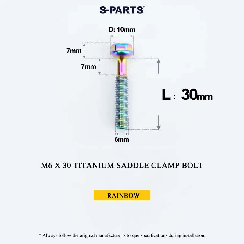 M6 Titanium Saddle Clamp Bolt & Barrel Nut for Road MTB Seatpost | Grade 5 Ti-6Al-4V