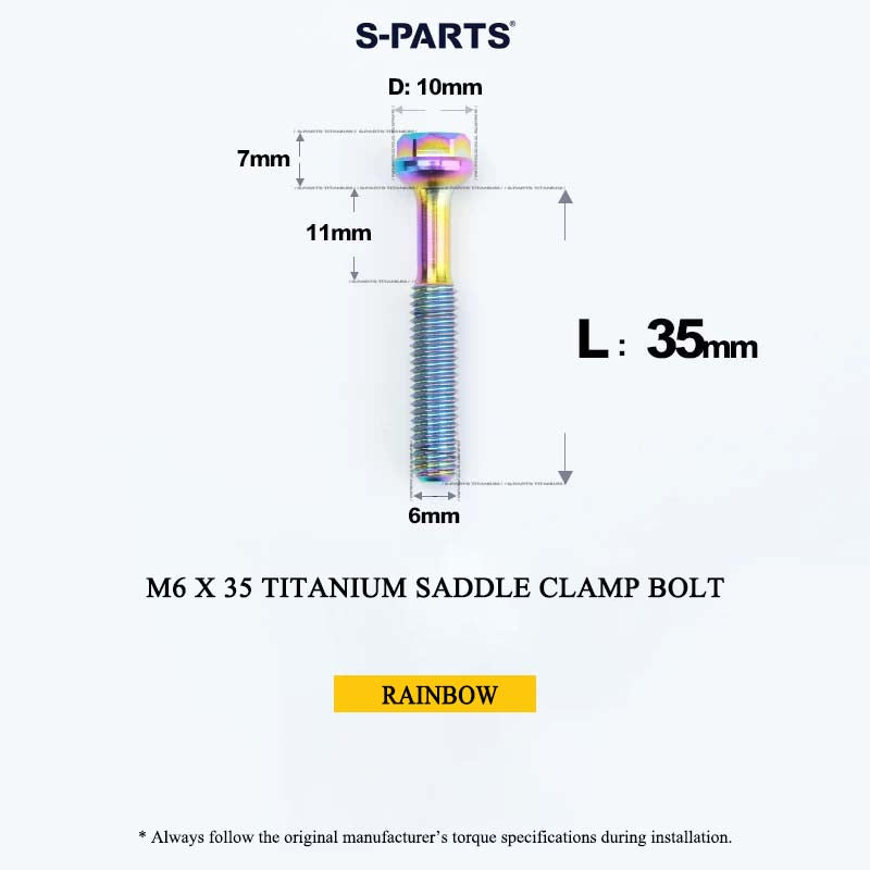 M6 Titanium Saddle Clamp Bolt & Barrel Nut for Road MTB Seatpost | Grade 5 Ti-6Al-4V
