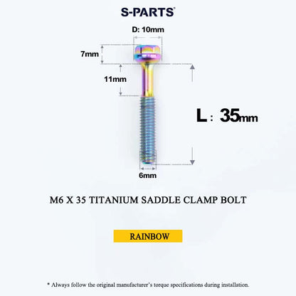 M6 Titanium Saddle Clamp Bolt & Barrel Nut for Road MTB Seatpost | Grade 5 Ti-6Al-4V