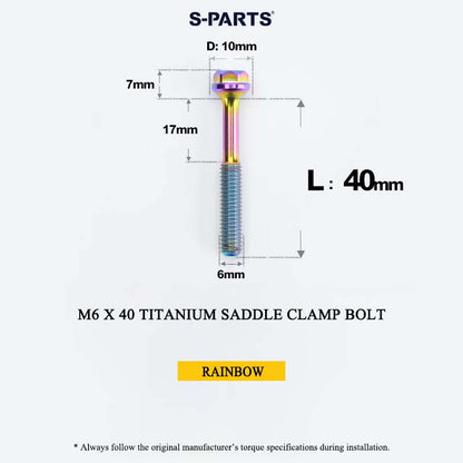 M6 Titanium Saddle Clamp Bolt & Barrel Nut for Road MTB Seatpost | Grade 5 Ti-6Al-4V