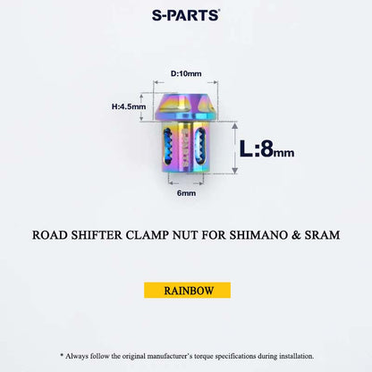 Grade 5 Titanium Shifter Clamp Bolt Kit for Shimano & SRAM Road Shifters