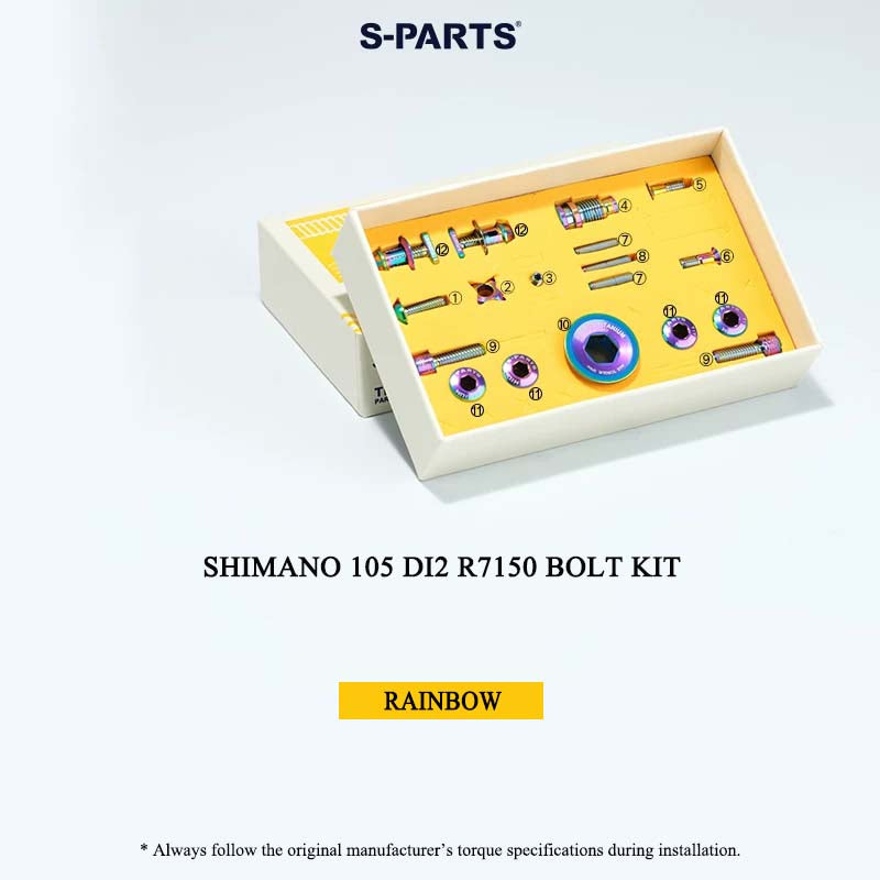 Grade 5 Titanium Bolt Kit for Shimano 105 Di2 R7150 Electronic Drivetrain