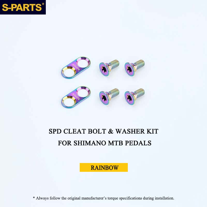 Titanium SPD Cleat Bolt & Washer Kit for Shimano MTB Pedals – Ti-6Al-4V T25 Torx Hardware
