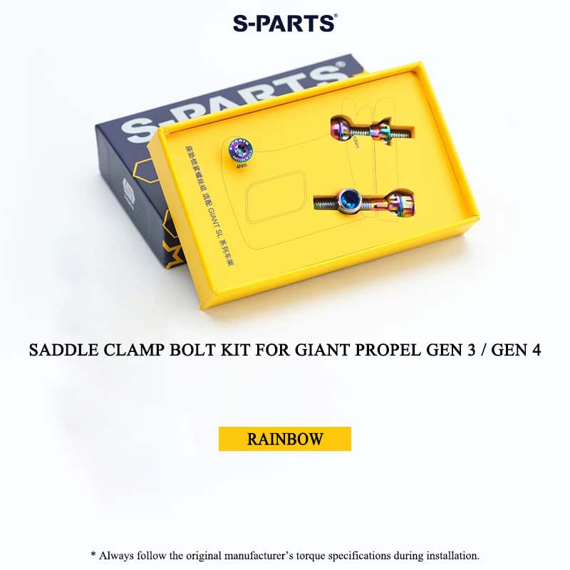 Titanium Saddle Clamp Bolt Kit for Giant Propel Gen 3 / Gen 4 | Grade 5 Ti-6Al-4V Seatpost Hardware