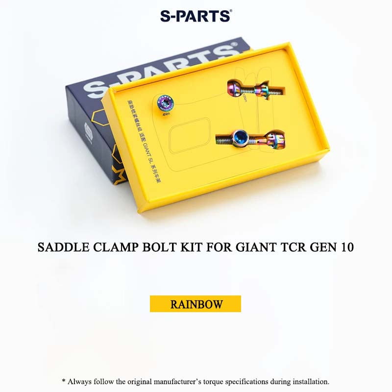 Titanium Saddle Clamp Bolt Kit for Giant TCR Gen 10 | Grade 5 Ti-6Al-4V Seatpost Hardware Set