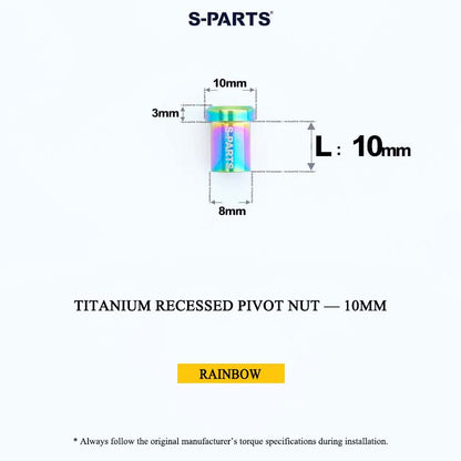 Titanium C-Brake Recessed Pivot Nut for M6 Brake Caliper Bolts (8-40mm)