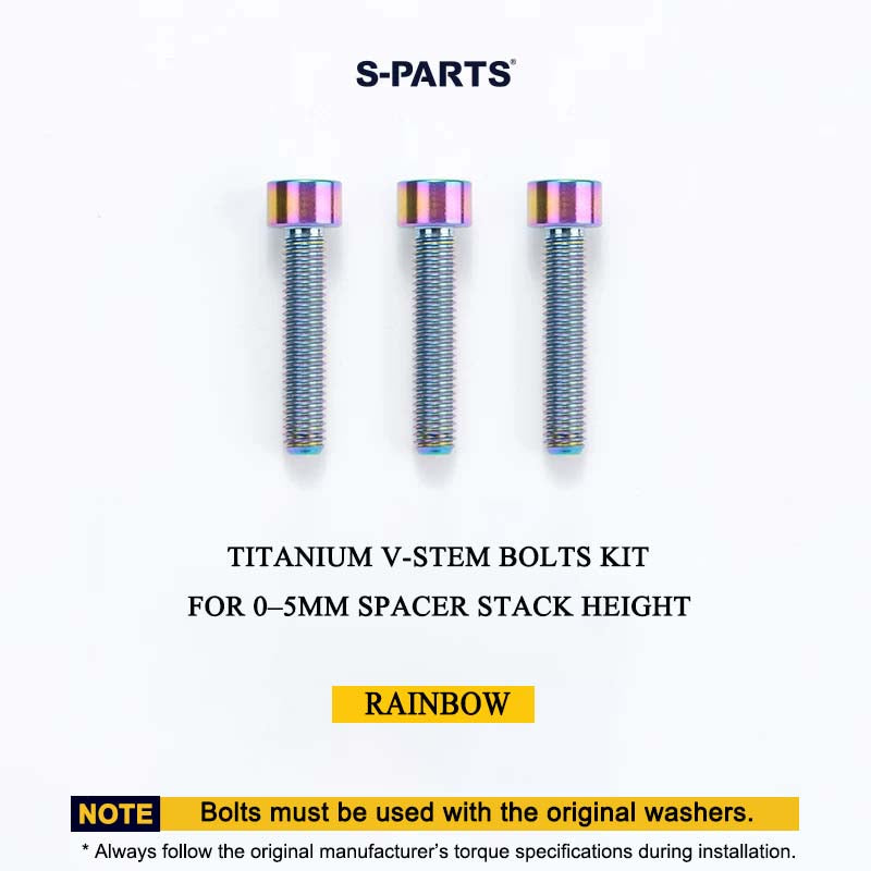 Cervélo S5 2025 Titanium V-Stem Bolts Kit – Grade 5 Ti-6Al-4V Head Tube Attachment Hardware (3PCS)