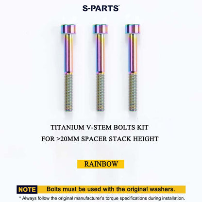 Cervélo S5 2025 Titanium V-Stem Bolts Kit – Grade 5 Ti-6Al-4V Head Tube Attachment Hardware (3PCS)