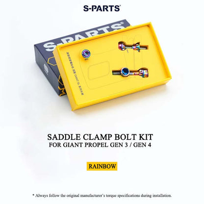 Titanium Saddle Clamp Bolt Kit for Giant Propel Gen 3 / Gen 4 | Grade 5 Ti-6Al-4V Seatpost Hardware