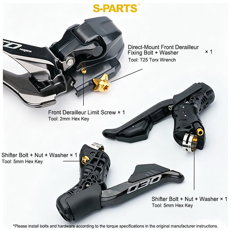 Grade 5 Titanium Bolt Kit for Magene QED Drivetrain Groupset