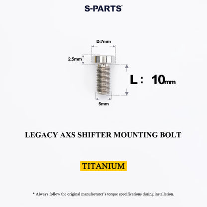 Grade 5 Titanium Bolt for SRAM AXS Pod Controller & Shifter Clamps