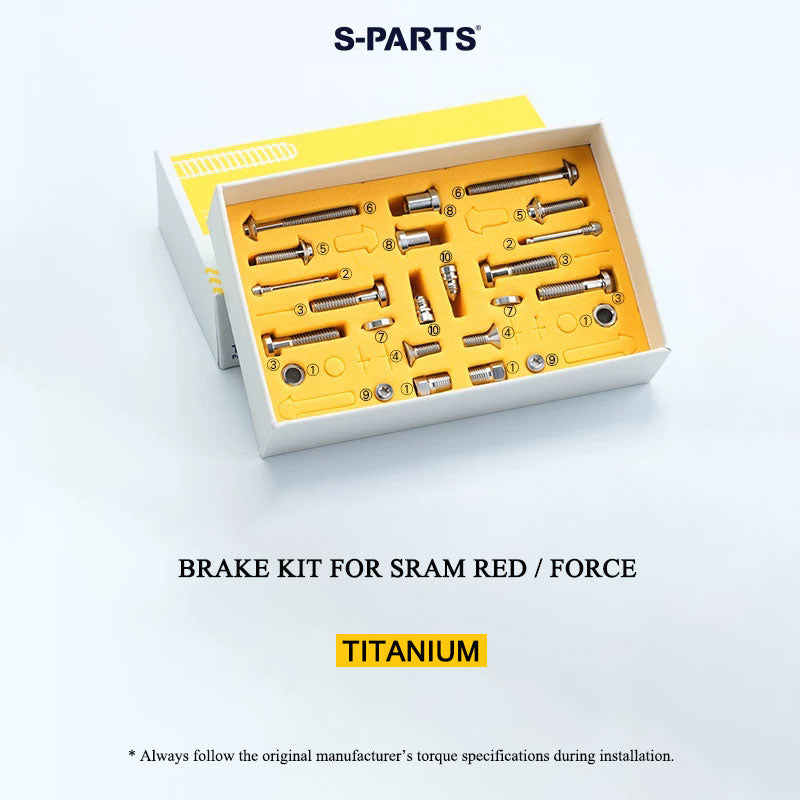 Grade 5 Titanium Brake Bolt Kit for SRAM RED AXS & FORCE E1 Hydraulic Disc Brakes (24 PCS)