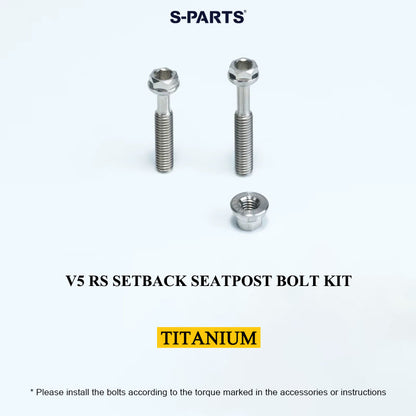 Grade 5 Titanium Seatpost Bolt Kit for COLNAGO Y1RS / V5RS – Saddle Clamp Hardware