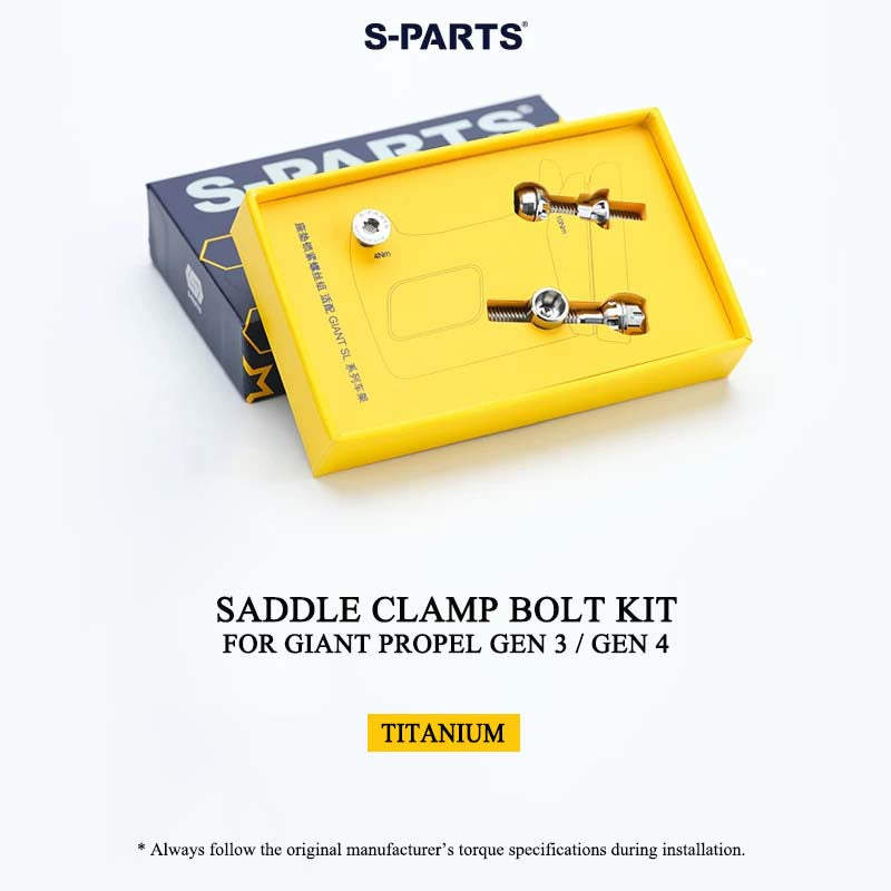 Titanium Saddle Clamp Bolt Kit for Giant Propel Gen 3 / Gen 4 | Grade 5 Ti-6Al-4V Seatpost Hardware