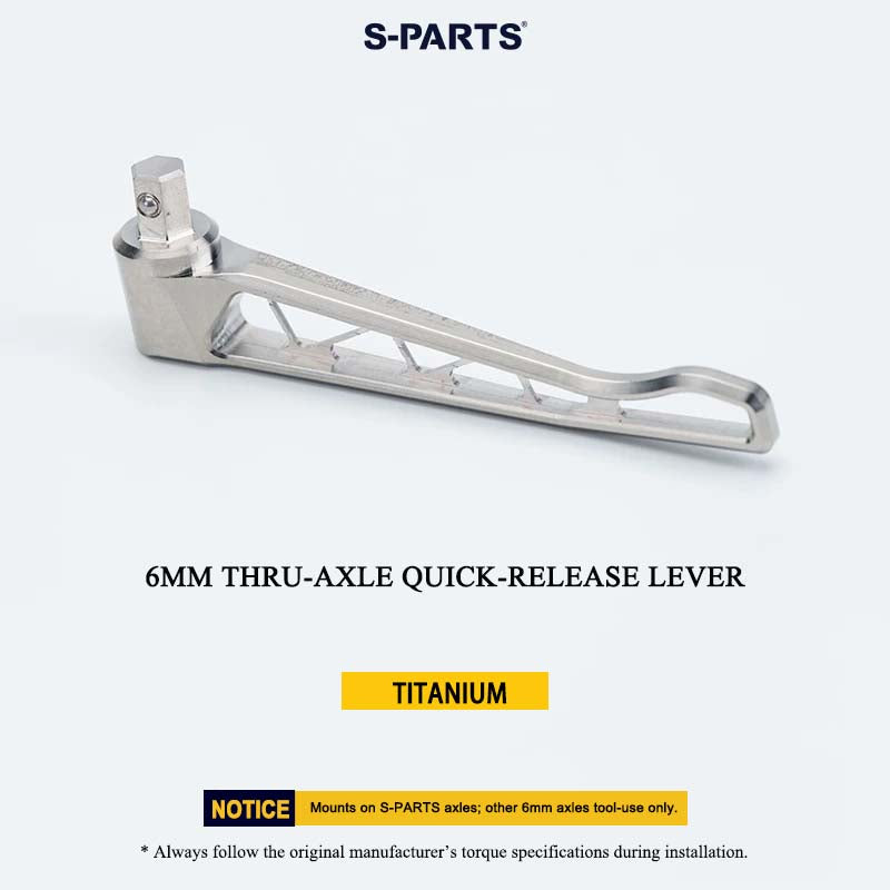 Grade 5 Titanium 6mm Thru-Axle Quick-Release Lever for Lightweight Thru-Axles – 14.49g