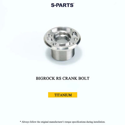 BIGROCK RS Titanium Crank Bolt & Self-Extracting Cap Kit SHIMANO TL-LR15 Compatible