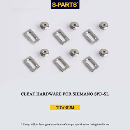 Titanium Cleat Fixing Set for Shimano SPD-SL Road Cleats, M5 × 8 mm, T25, 12 pcs