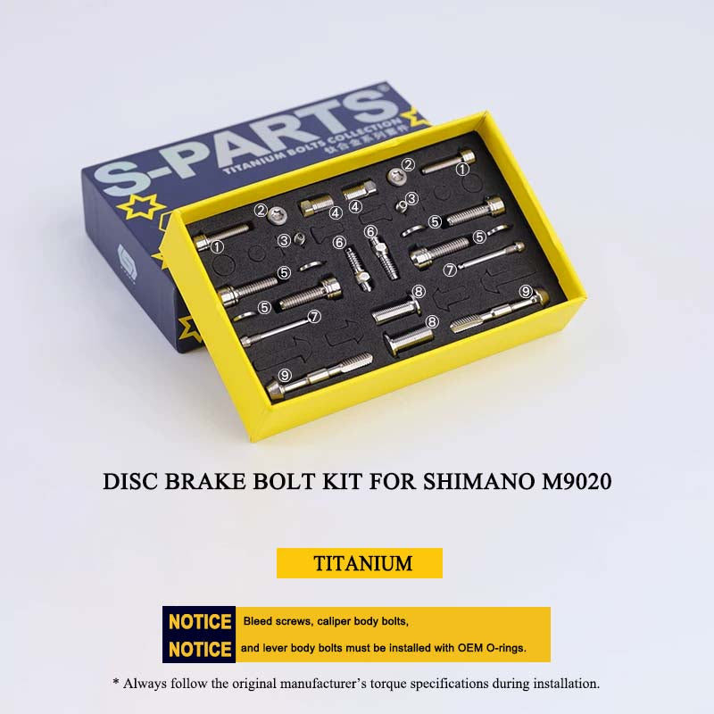 Titanium Disc Brake Bolt Kit for Shimano M9020 MTB Brake System