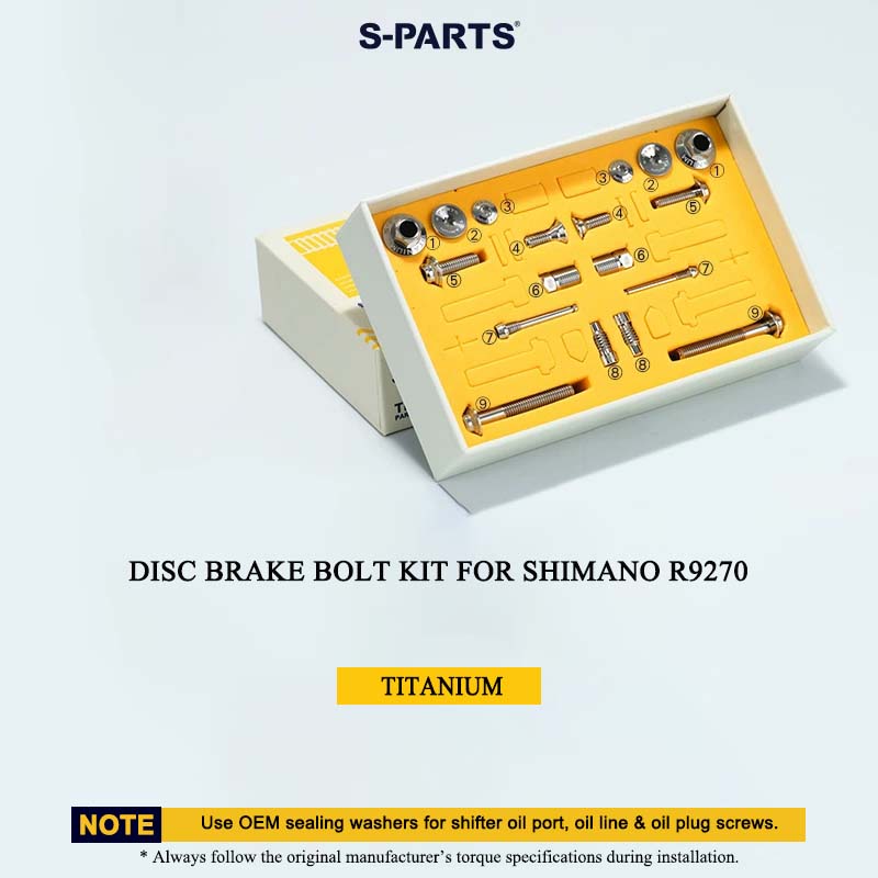 Titanium Disc Brake Bolt Kit for Shimano Dura-Ace R9270 – 18PCS