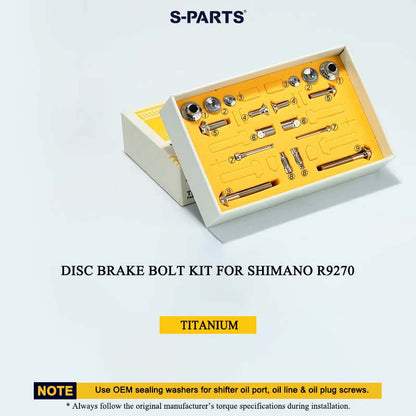 Titanium Disc Brake Bolt Kit for Shimano Dura-Ace R9270 – 18PCS