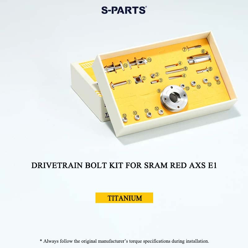 Titanium Drivetrain Bolt Kit for SRAM RED AXS E1 Derailleur | 21pcs Shifting System Hardware Upgrade Set