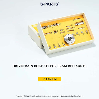 Titanium Drivetrain Bolt Kit for SRAM RED AXS E1 Derailleur | 21pcs Shifting System Hardware Upgrade Set