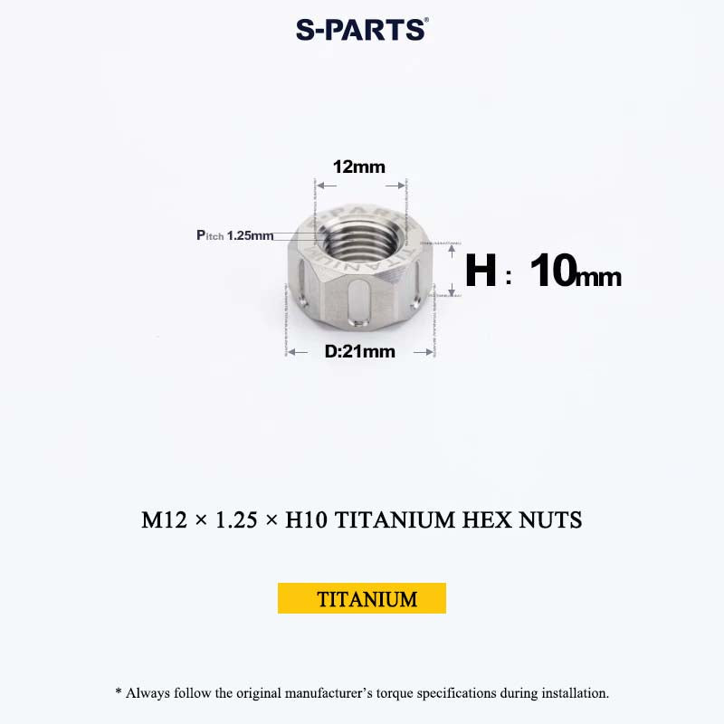 Grade 5 Titanium Hex Nuts M4–M12 | Metric & Fine Thread