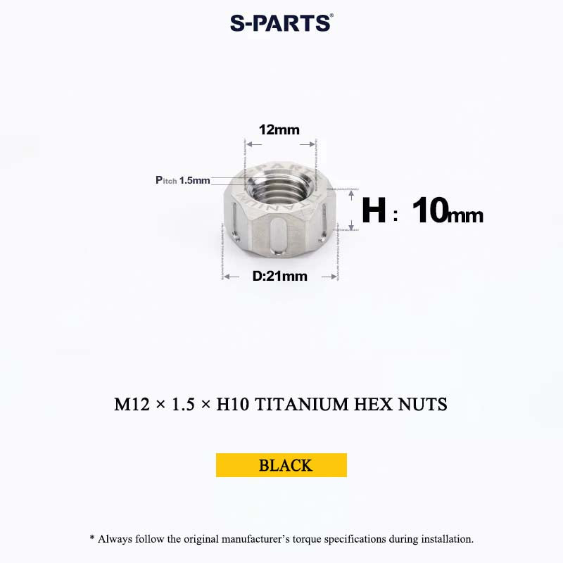 Grade 5 Titanium Hex Nuts M4–M12 | Metric & Fine Thread