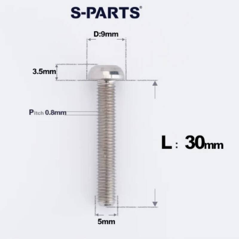 M5x8-34mm Titanium Disc Bolts Button Head Bolts for Water Bottle Cage