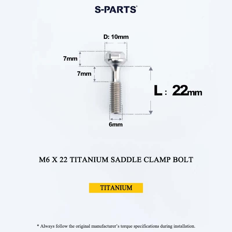 M6 Titanium Saddle Clamp Bolt & Barrel Nut for Road MTB Seatpost | Grade 5 Ti-6Al-4V