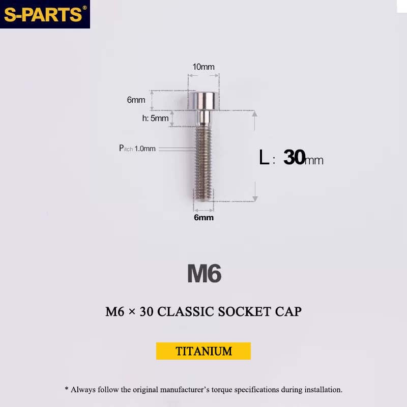 M6 Titanium Headset Top Cap & Expander Plug Bolt – Hollow & SL