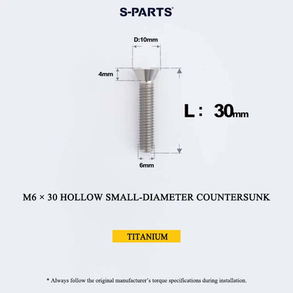 M6 Titanium Headset Top Cap & Expander Plug Bolt – Hollow & SL