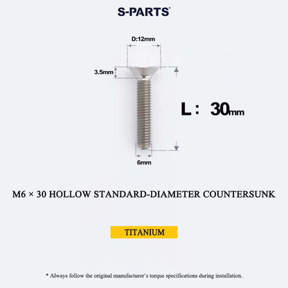 M6 Titanium Headset Top Cap & Expander Plug Bolt – Hollow & SL
