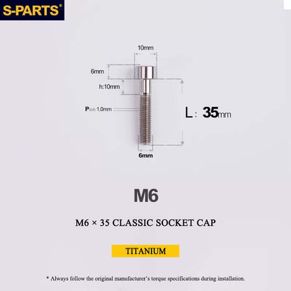 M6 Titanium Headset Top Cap & Expander Plug Bolt – Hollow & SL