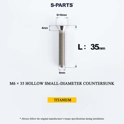 M6 Titanium Headset Top Cap & Expander Plug Bolt – Hollow & SL