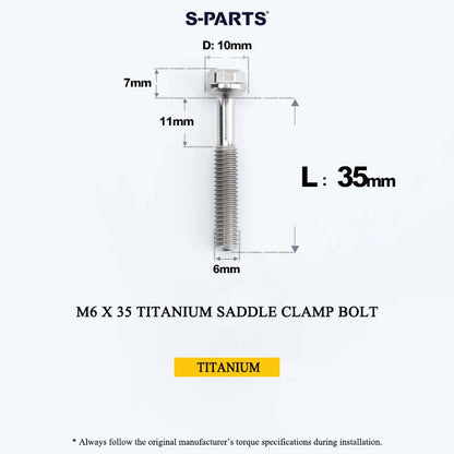 M6 Titanium Saddle Clamp Bolt & Barrel Nut for Road MTB Seatpost | Grade 5 Ti-6Al-4V