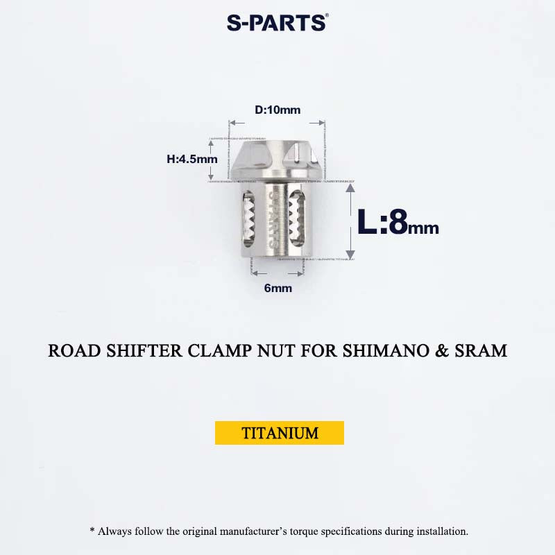 Grade 5 Titanium Shifter Clamp Bolt Kit for Shimano & SRAM Road Shifters