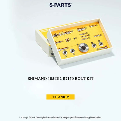 Grade 5 Titanium Bolt Kit for Shimano 105 Di2 R7150 Electronic Drivetrain