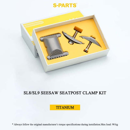 3D Printed Titanium Seat Clamp Kit & Parts for Specialized Tarmac SL8/SL9 Seesaw Seatpost