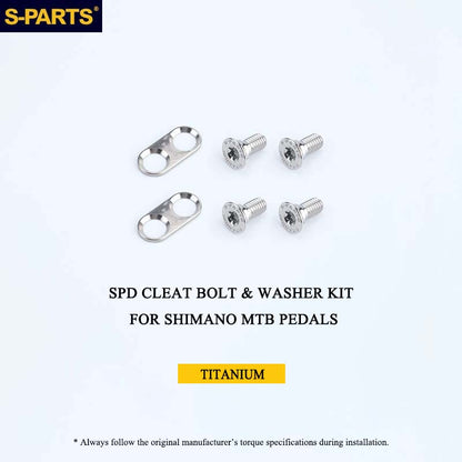 Titanium SPD Cleat Bolt & Washer Kit for Shimano MTB Pedals – Ti-6Al-4V T25 Torx Hardware