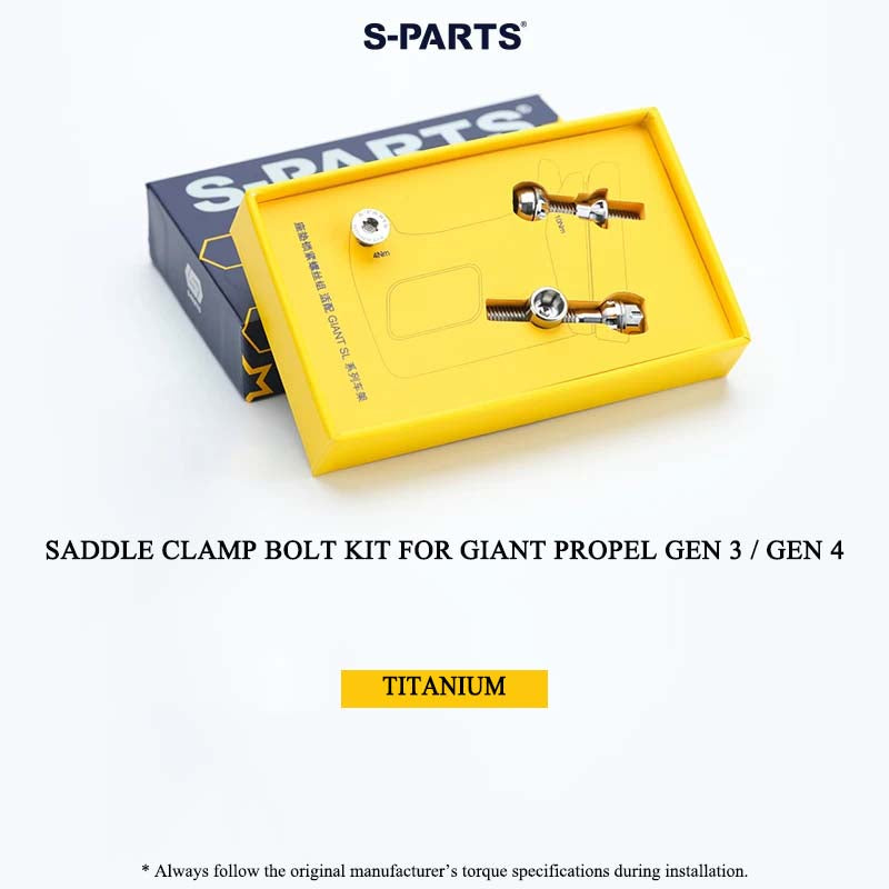 Titanium Saddle Clamp Bolt Kit for Giant Propel Gen 3 / Gen 4 | Grade 5 Ti-6Al-4V Seatpost Hardware