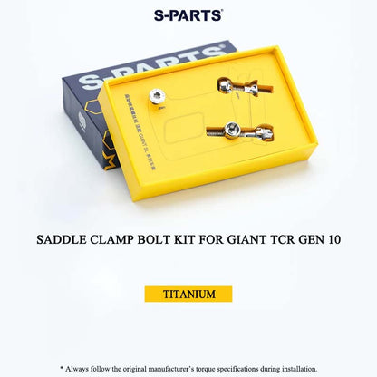 Titanium Saddle Clamp Bolt Kit for Giant TCR Gen 10 | Grade 5 Ti-6Al-4V Seatpost Hardware Set