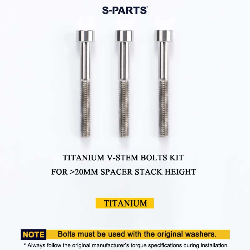 Cervélo S5 2025 Titanium V-Stem Bolts Kit – Grade 5 Ti-6Al-4V Head Tube Attachment Hardware (3PCS)